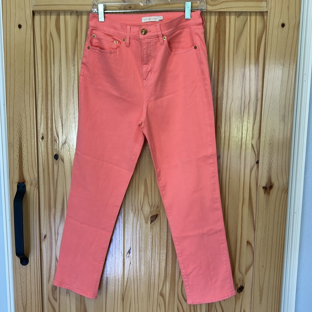 Tory Burch Coral Cropped Pants